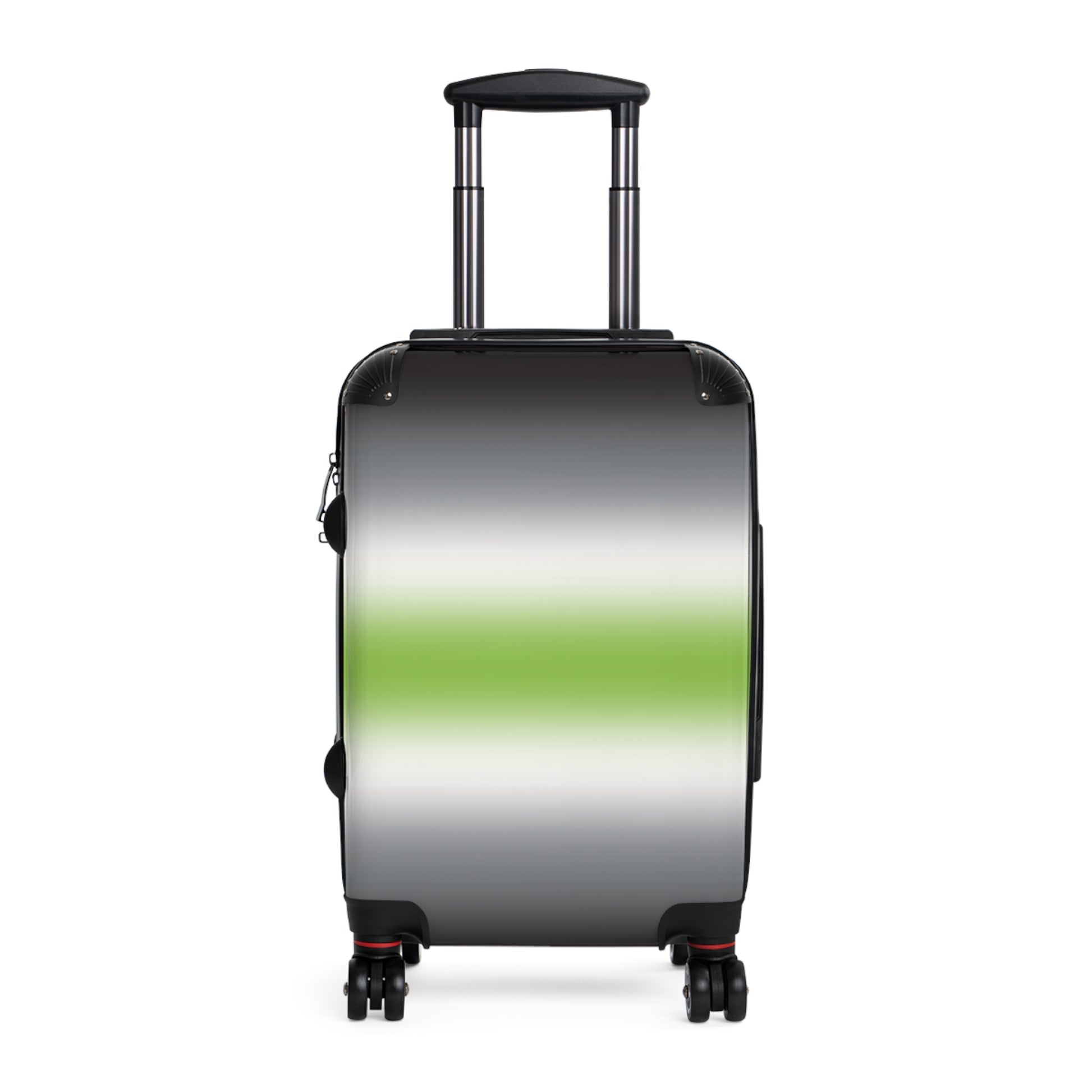 Agender Pride Hard-Shell Suitcase - Ombre Small Agender agender-pride-hard-shell-suitcase-ombre-small-front