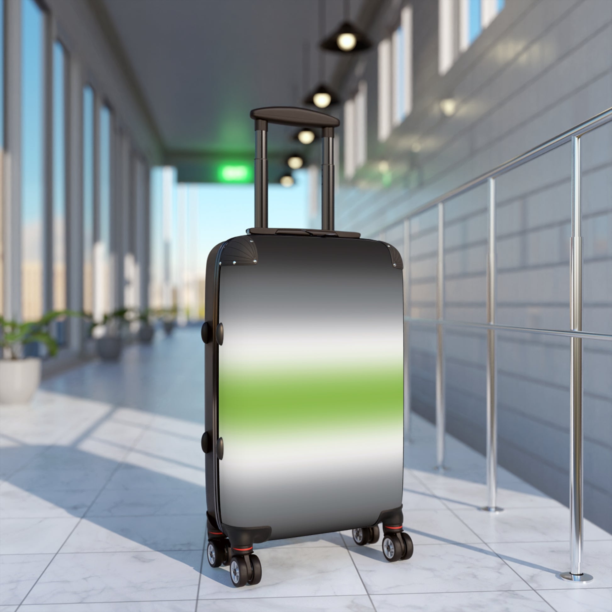 Agender Pride Hard-Shell Suitcase - Ombre agender-pride-hard-shell-suitcase-ombre_small-airport-lifestyle