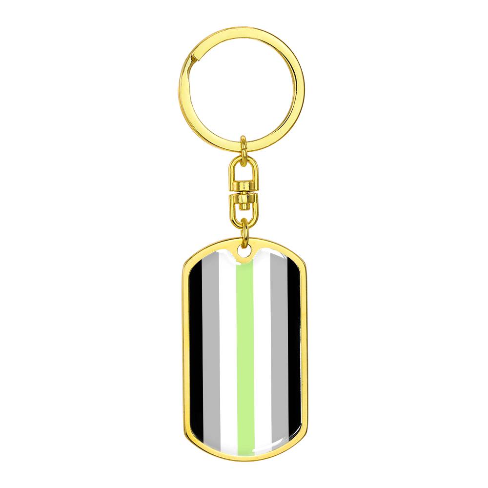 Agender Pride Military Dog Tag Keychain Gold Agender agender-pride-military-dog-tag-keychain-gold