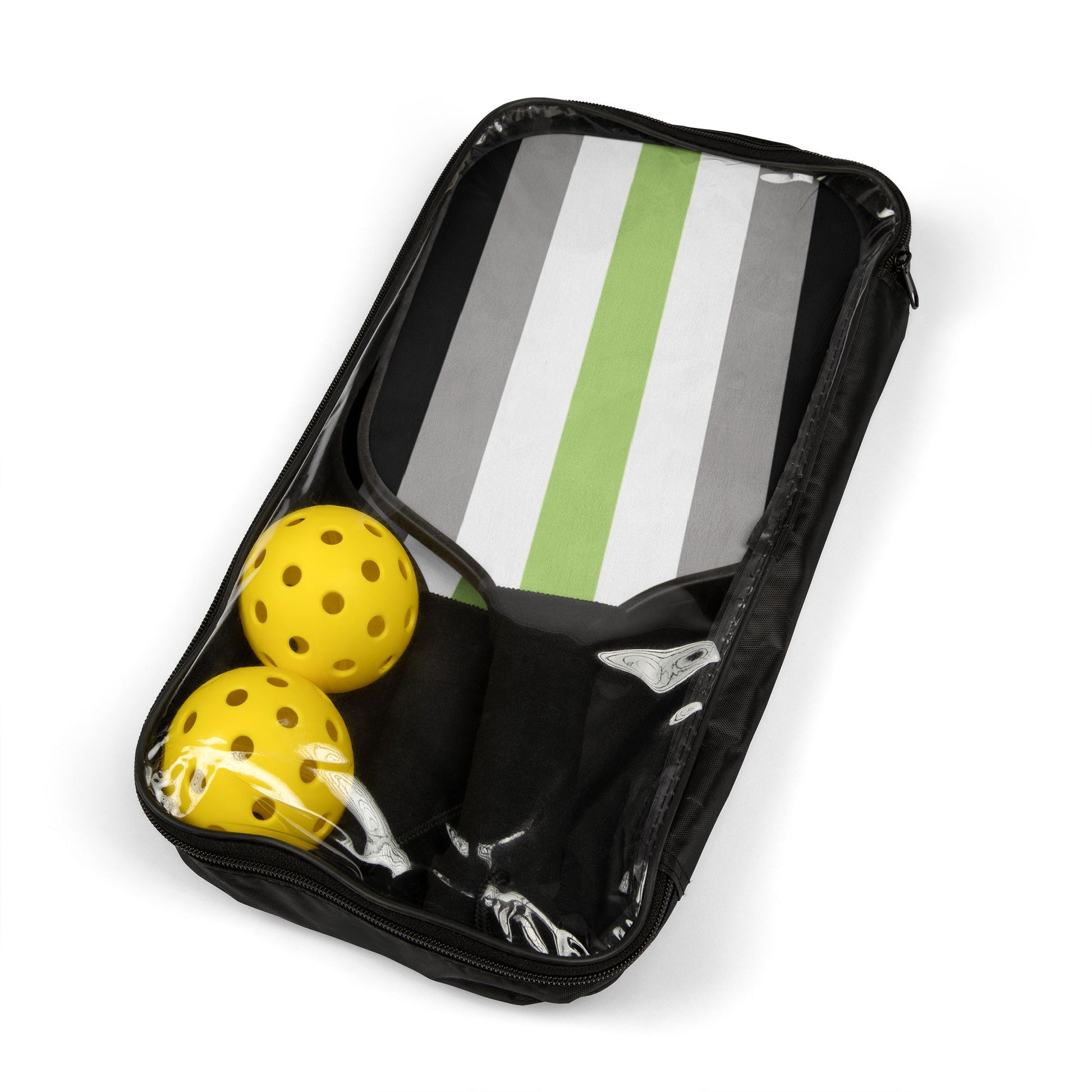 Agender Pride Pickleball Paddle Set with Balls 7.5'' × 15.5'' Agender agender-pride-pickleball-paddle-set-with-balls-package