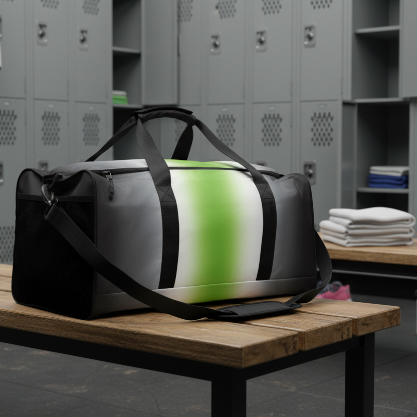Agender Pride Duffel Bag in Ombre agender-pride-weekender-duffel-bag-in-ombre-right-front Duffle Bags