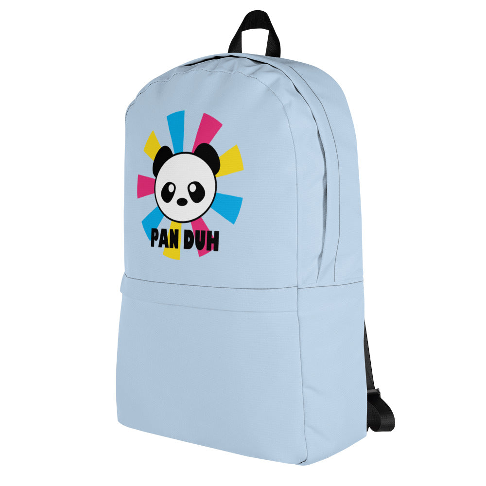 Pansexual Pan Pride Backpack - Pan Duh all-over-print-backpack-white-left-6456f4dc14c90