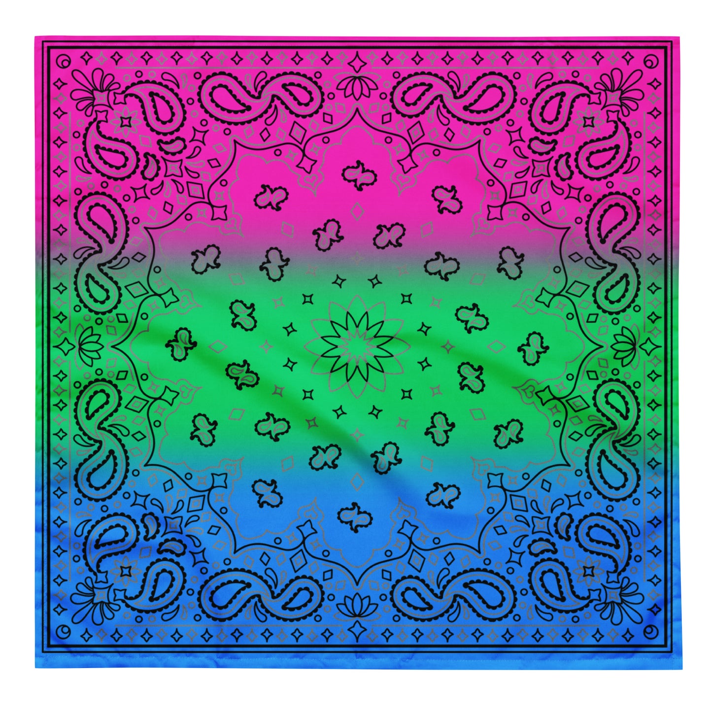 Polysexual Poly Pride Paisley Bandana Hanky Code L Polysexual all-over-print-bandana-white-l-front-654d5fb82a39f