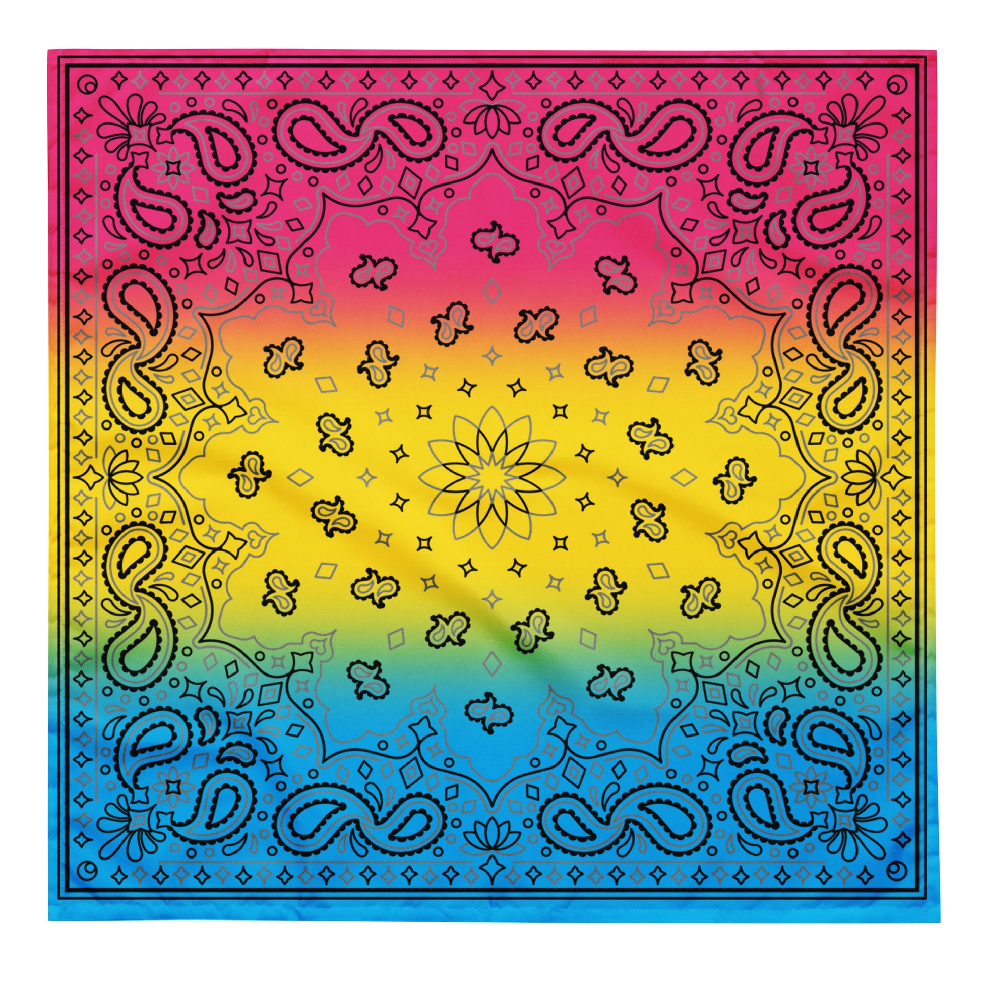 Pansexual Pan Pride Paisley Bandana Hanky Code L Pansexual all-over-print-bandana-white-l-front-654d600e47fd1