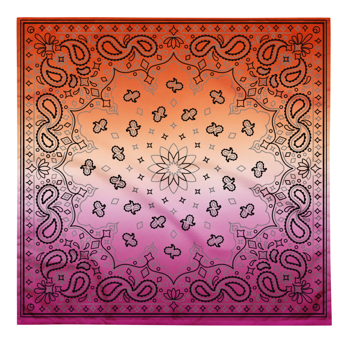 Lesbian Pride Paisley Bandana Hanky Code L Lesbian all-over-print-bandana-white-l-front-654d61b642138