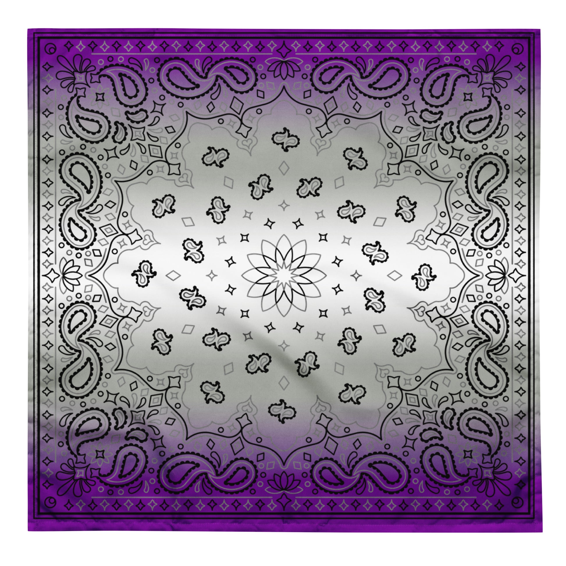 Greysexual Pride Paisley Bandana Hanky Code L Greysexual all-over-print-bandana-white-l-front-654d621621e4a