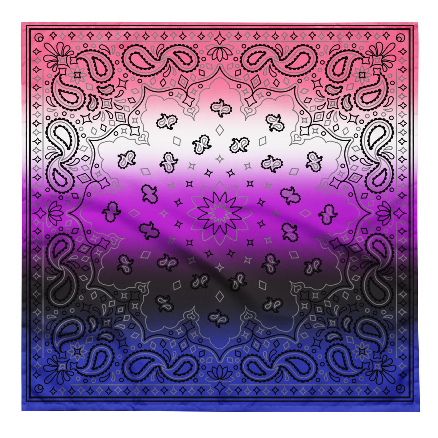 Genderfluid Pride Paisley Bandana Hanky Code L Genderfluid all-over-print-bandana-white-l-front-654d64f425d62