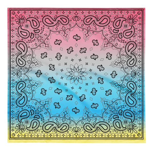 Genderflux Pride Paisley Bandana Hanky Code L Genderflux all-over-print-bandana-white-l-front-654d652ca26c1