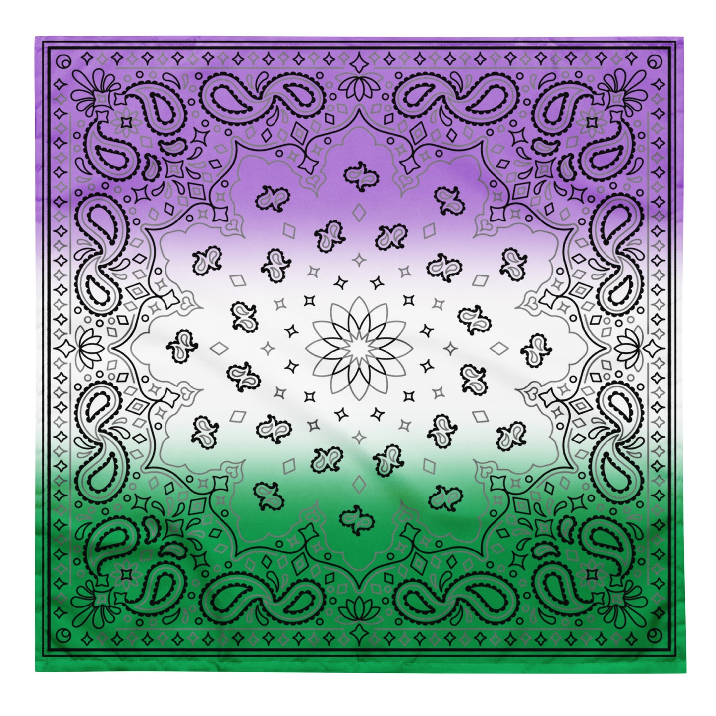 Genderqueer Pride Paisley Bandana Hanky Code L Genderqueer all-over-print-bandana-white-l-front-654d65bea77ab