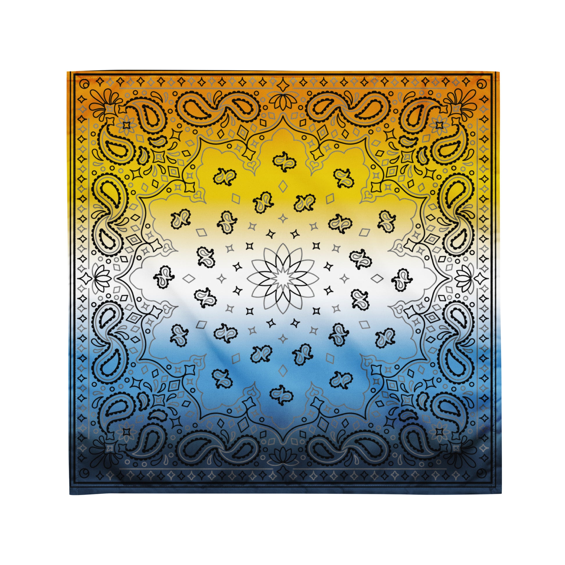 Aroace Pride Paisley Bandana Hanky Code M Aroace all-over-print-bandana-white-m-front-654d5c0164818