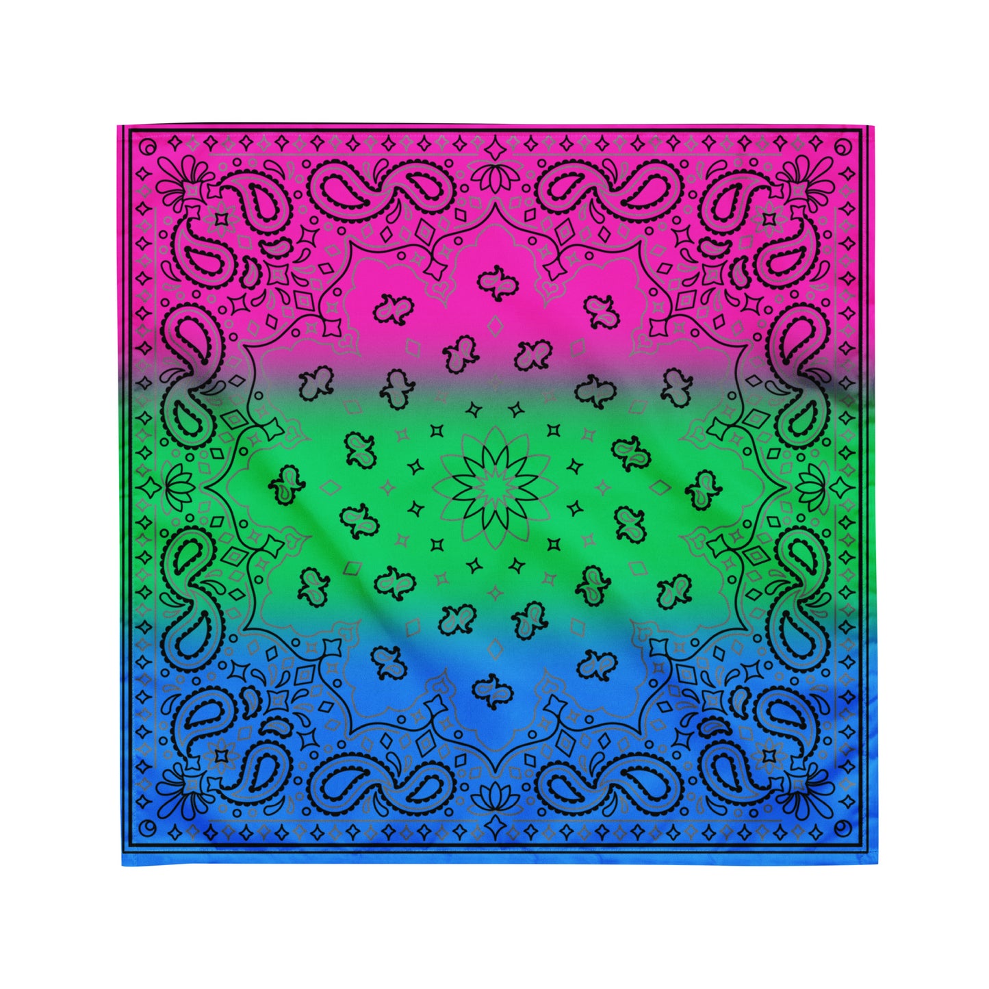 Polysexual Poly Pride Paisley Bandana Hanky Code M Polysexual all-over-print-bandana-white-m-front-654d5fb82b827