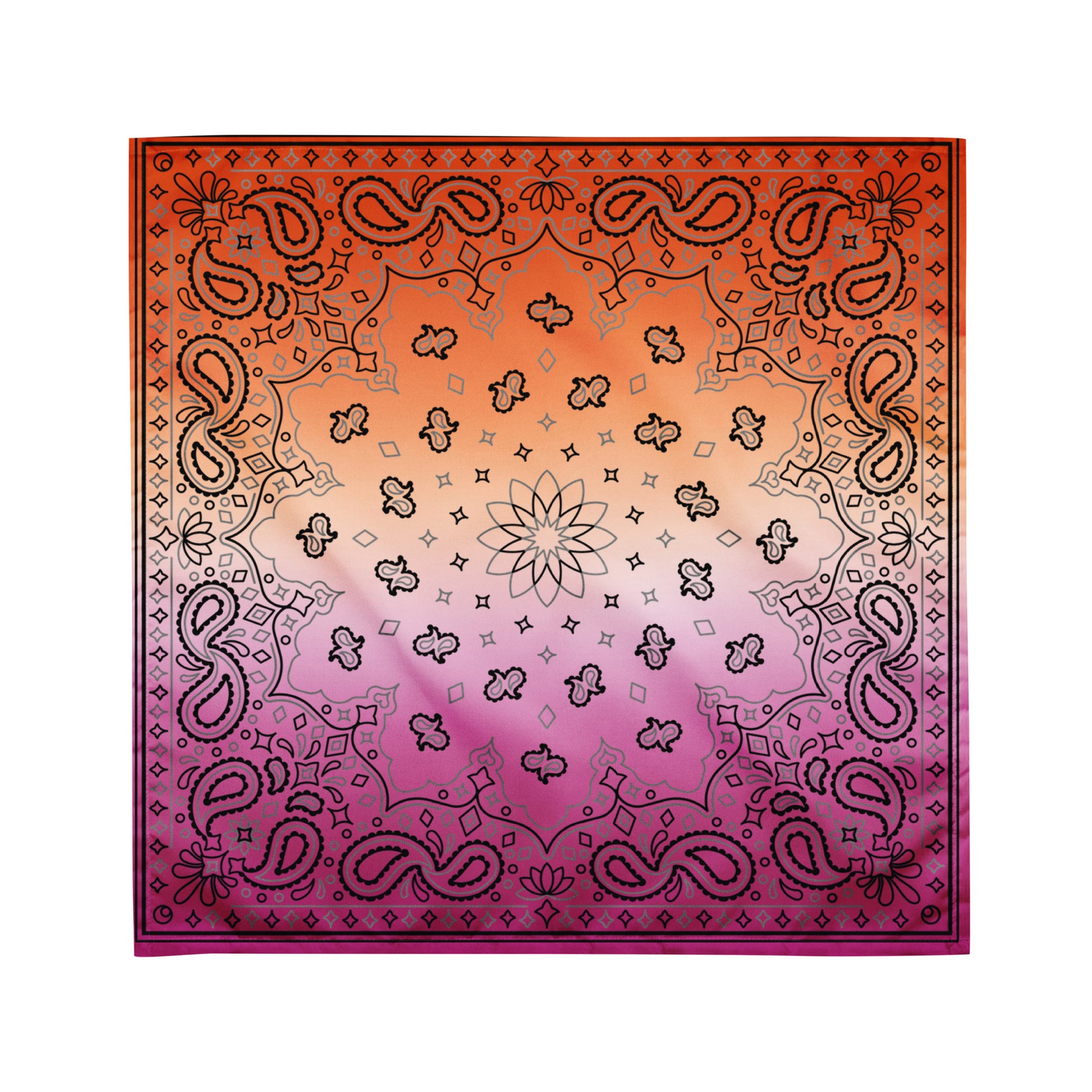 Lesbian Pride Paisley Bandana Hanky Code M Lesbian all-over-print-bandana-white-m-front-654d61b6436f8