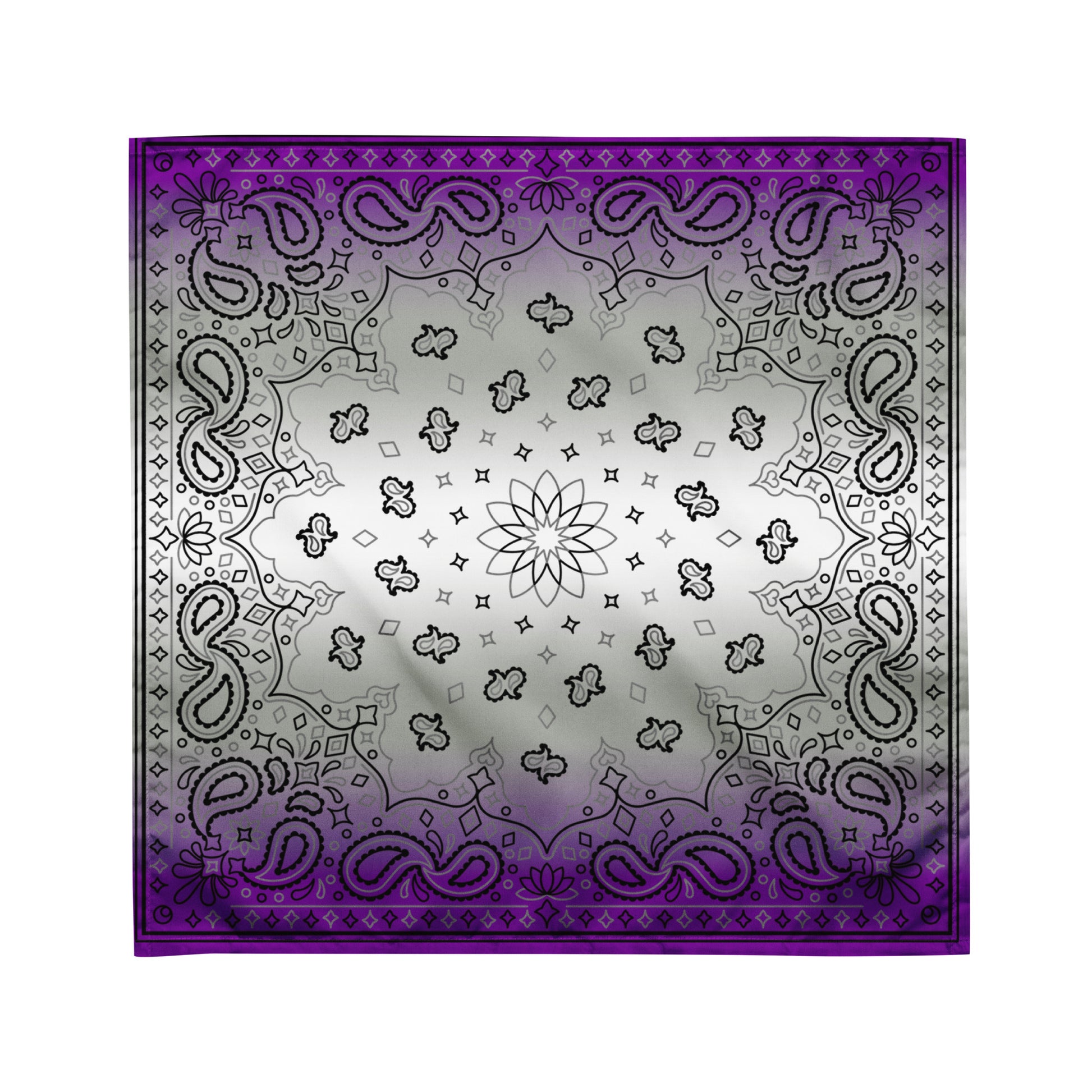 Greysexual Pride Paisley Bandana Hanky Code M Greysexual all-over-print-bandana-white-m-front-654d621623043