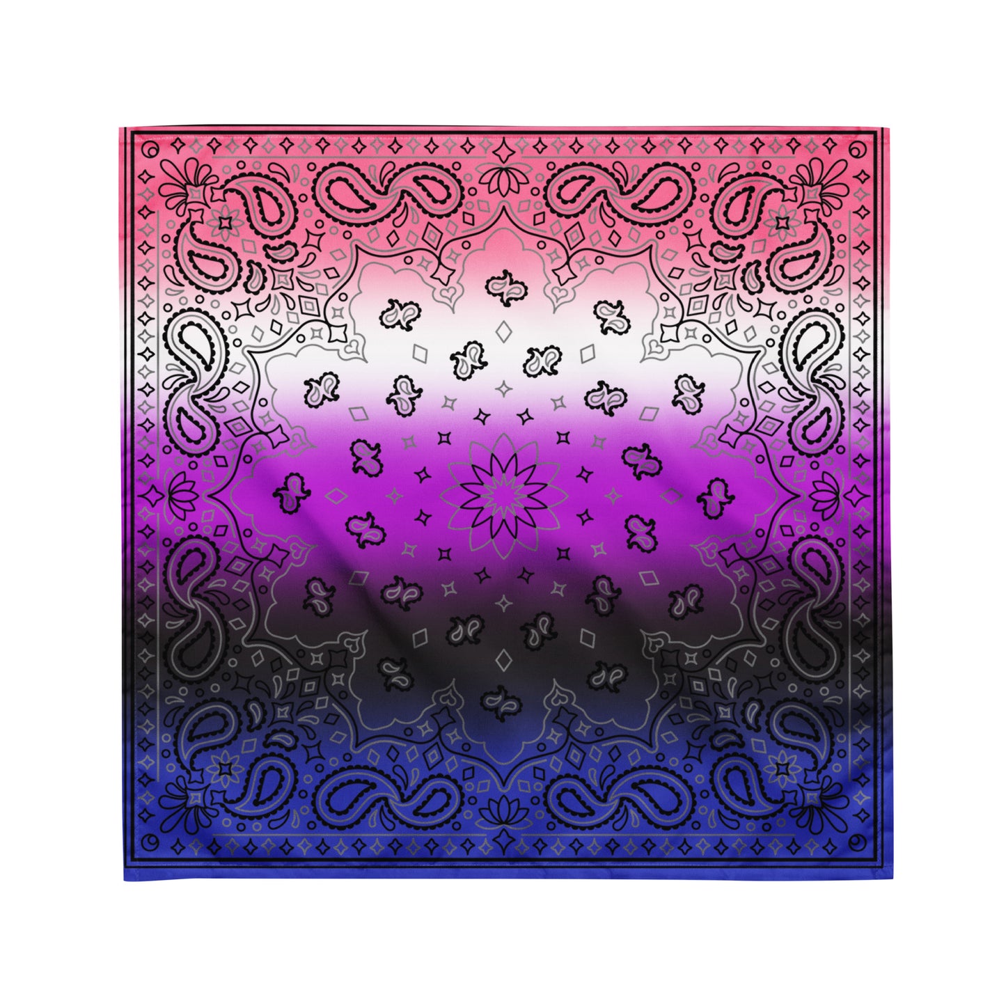 Genderfluid Pride Paisley Bandana Hanky Code M Genderfluid all-over-print-bandana-white-m-front-654d64f426ef1