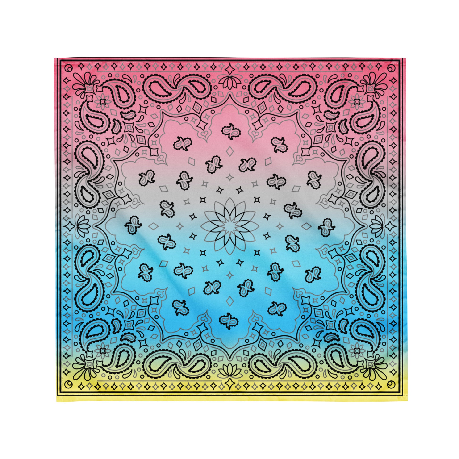 Genderflux Pride Paisley Bandana Hanky Code M Genderflux all-over-print-bandana-white-m-front-654d652ca36ee