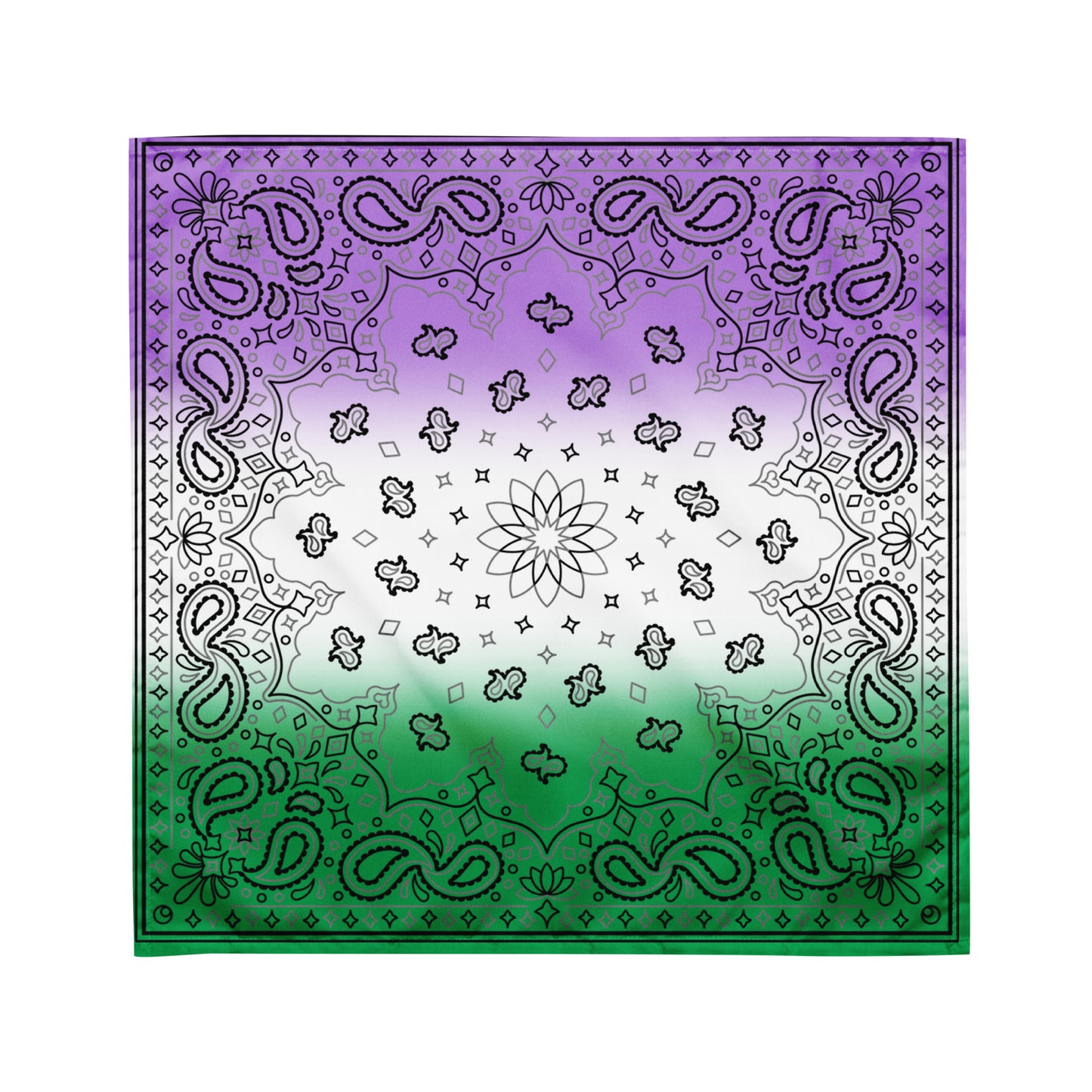 Genderqueer Pride Paisley Bandana Hanky Code M Genderqueer all-over-print-bandana-white-m-front-654d65bea8732