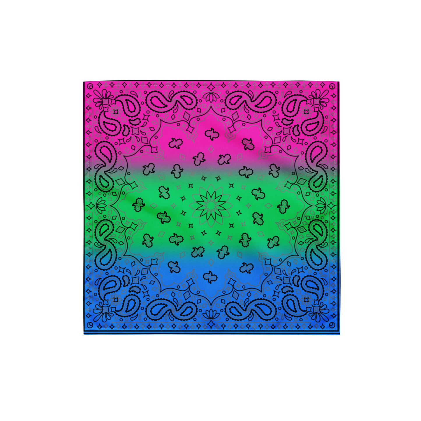 Polysexual Poly Pride Paisley Bandana Hanky Code S Polysexual all-over-print-bandana-white-s-front-654d5fb82b7b4