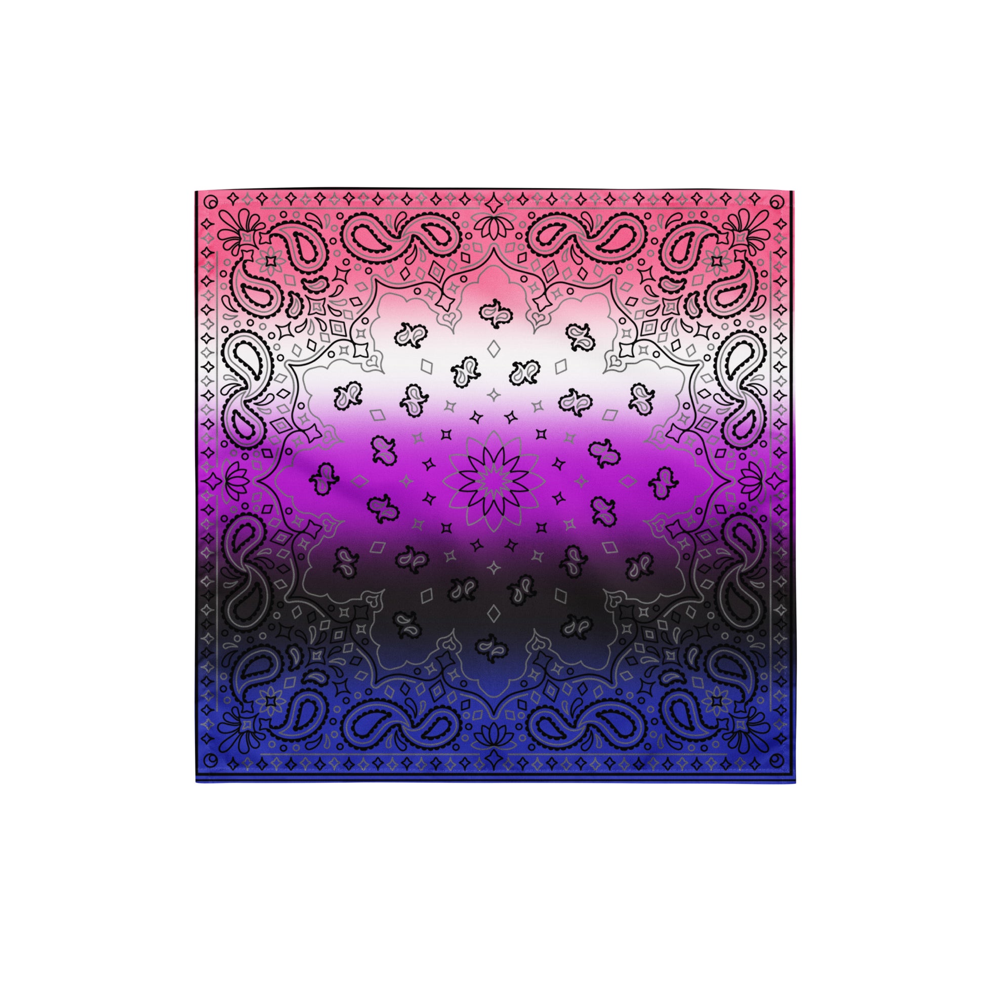 Genderfluid Pride Paisley Bandana Hanky Code S Genderfluid all-over-print-bandana-white-s-front-654d64f426e3e