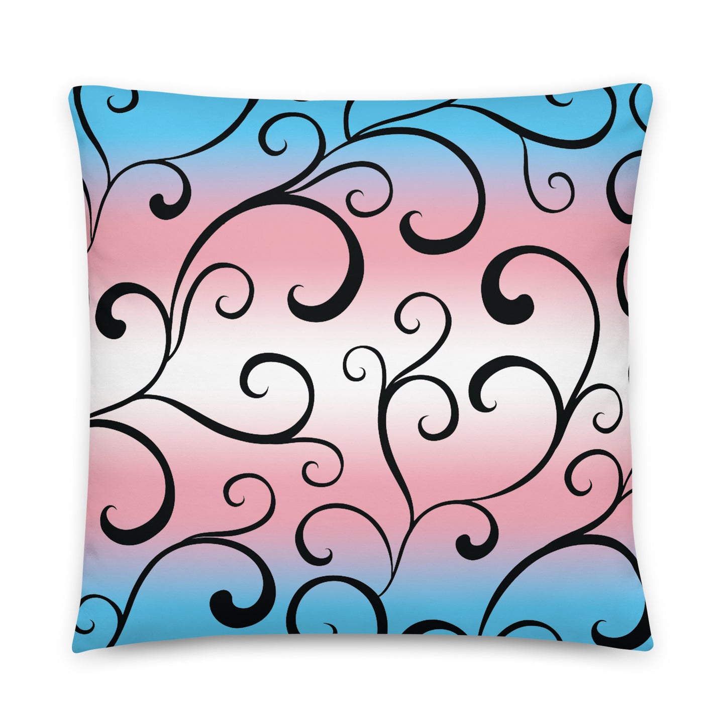 Transgender Trans Pride Swirl Throw Pillow 22″×22″ Multi Transgender all-over-print-basic-pillow-22x22-front-655132dc397be