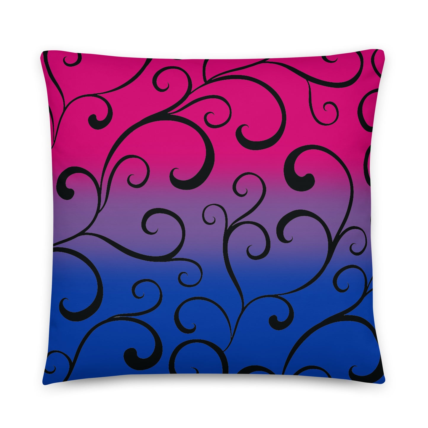 Bisexual Bi Pride Swirl Throw Pillow 22″×22″ Bisexual Multi all-over-print-basic-pillow-22x22-front-6551338ca30fe