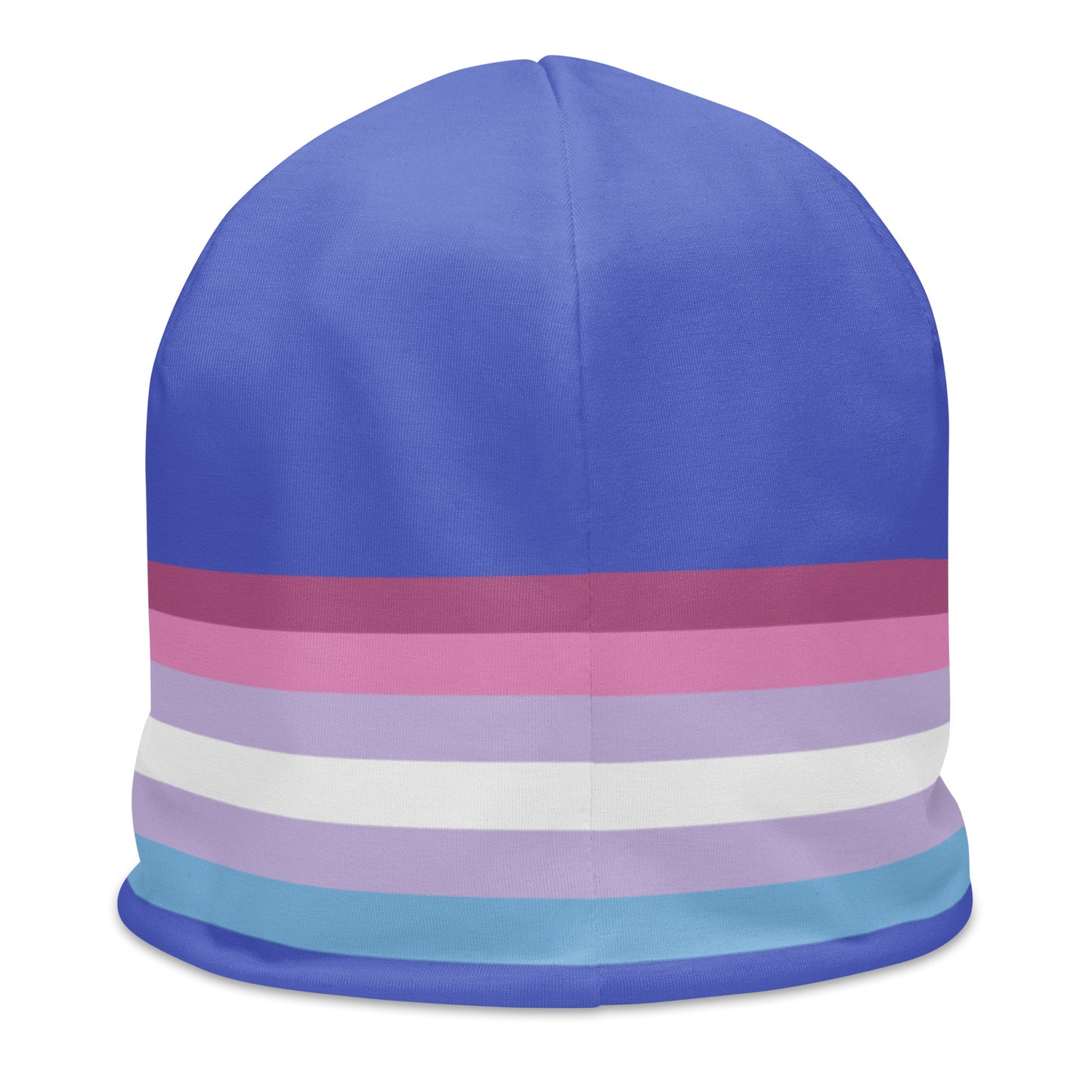 Bigender Pride Flag Beanie all-over-print-beanie-white-back-652d6896eba6a