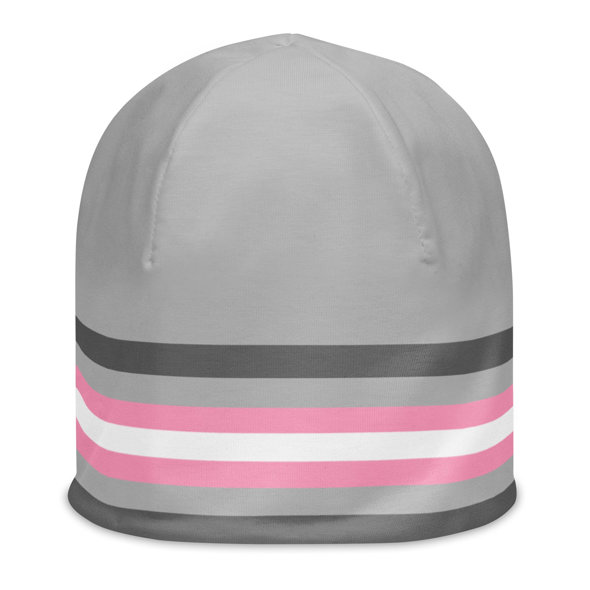 Demigirl Pride Beanie all-over-print-beanie-white-front-652d67dcb1d79