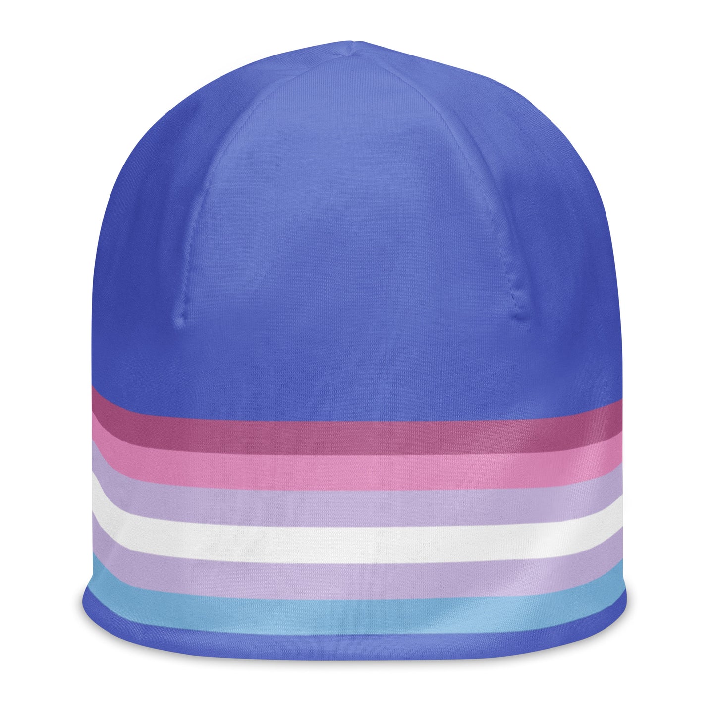 Bigender Pride Flag Beanie all-over-print-beanie-white-front-652d6896ea143