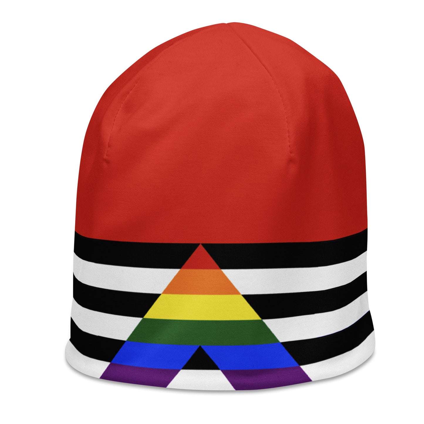 Straight Ally Pride Flag Beanie all-over-print-beanie-white-left-front-652eaebb2b4a0