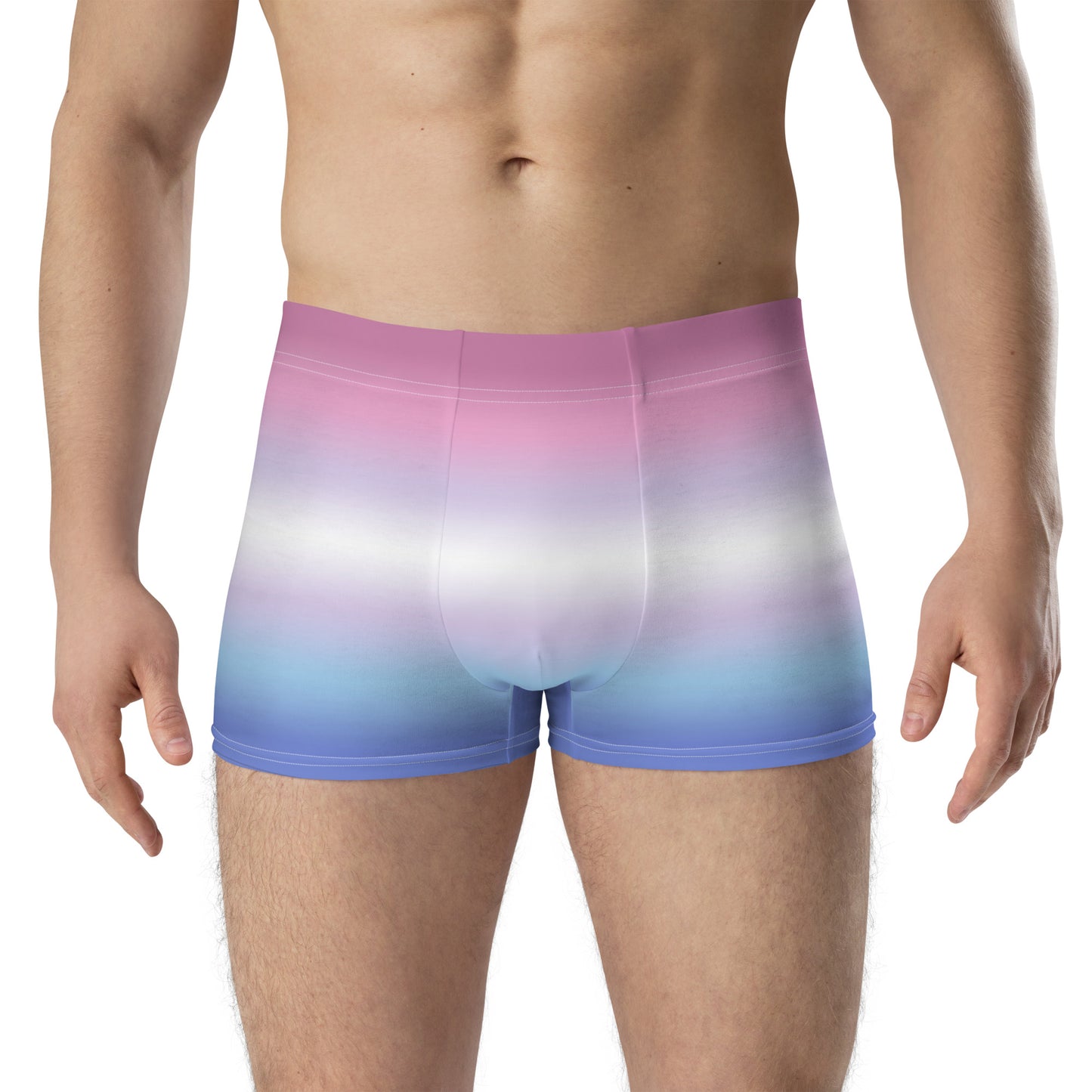 Bigender Pride Boxer Briefs Underwear in Ombre all-over-print-boxer-briefs-white-front-655d1fab51b53