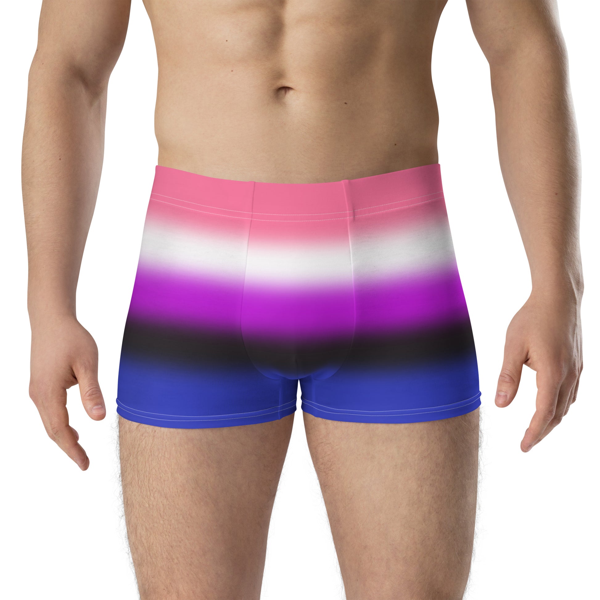 Genderfluid Pride Boxer Briefs Underwear in Ombre all-over-print-boxer-briefs-white-front-655d21e1aa996