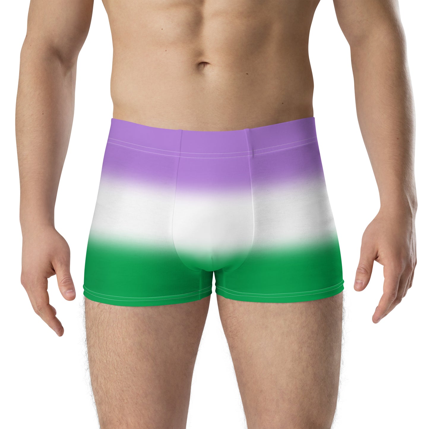 Genderqueer Pride Boxer Briefs Underwear in Ombre all-over-print-boxer-briefs-white-front-655d227d810d4