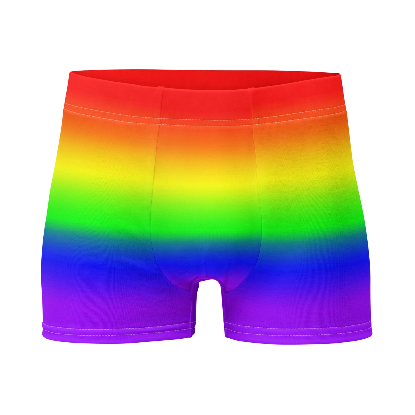 LGBTQ Pride Boxer Briefs Underwear in Ombre Rainbow Pride all-over-print-boxer-briefs-white-front-655d2406d0d5e