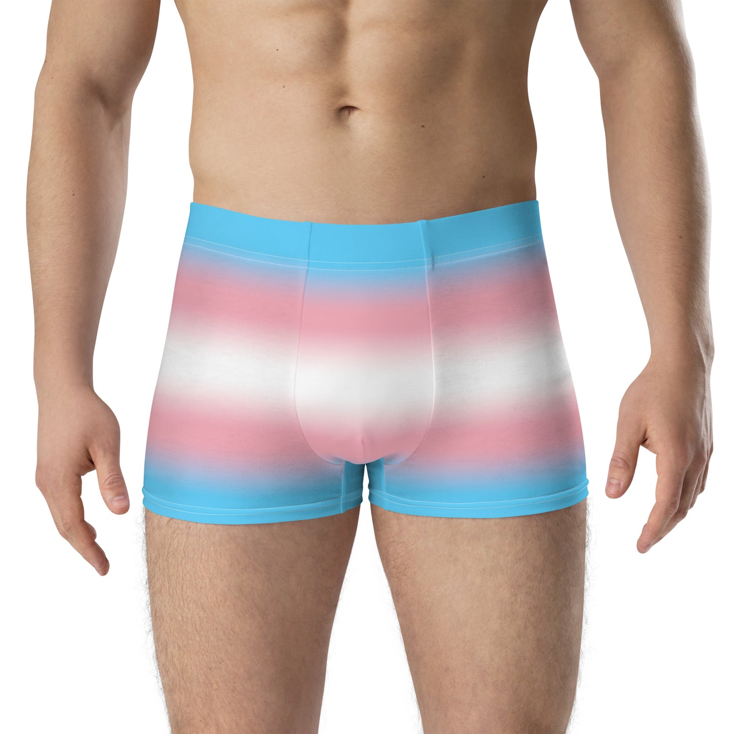 Transgender Trans Pride Boxer Briefs Underwear in Ombre all-over-print-boxer-briefs-white-front-655d24d7e2ab3