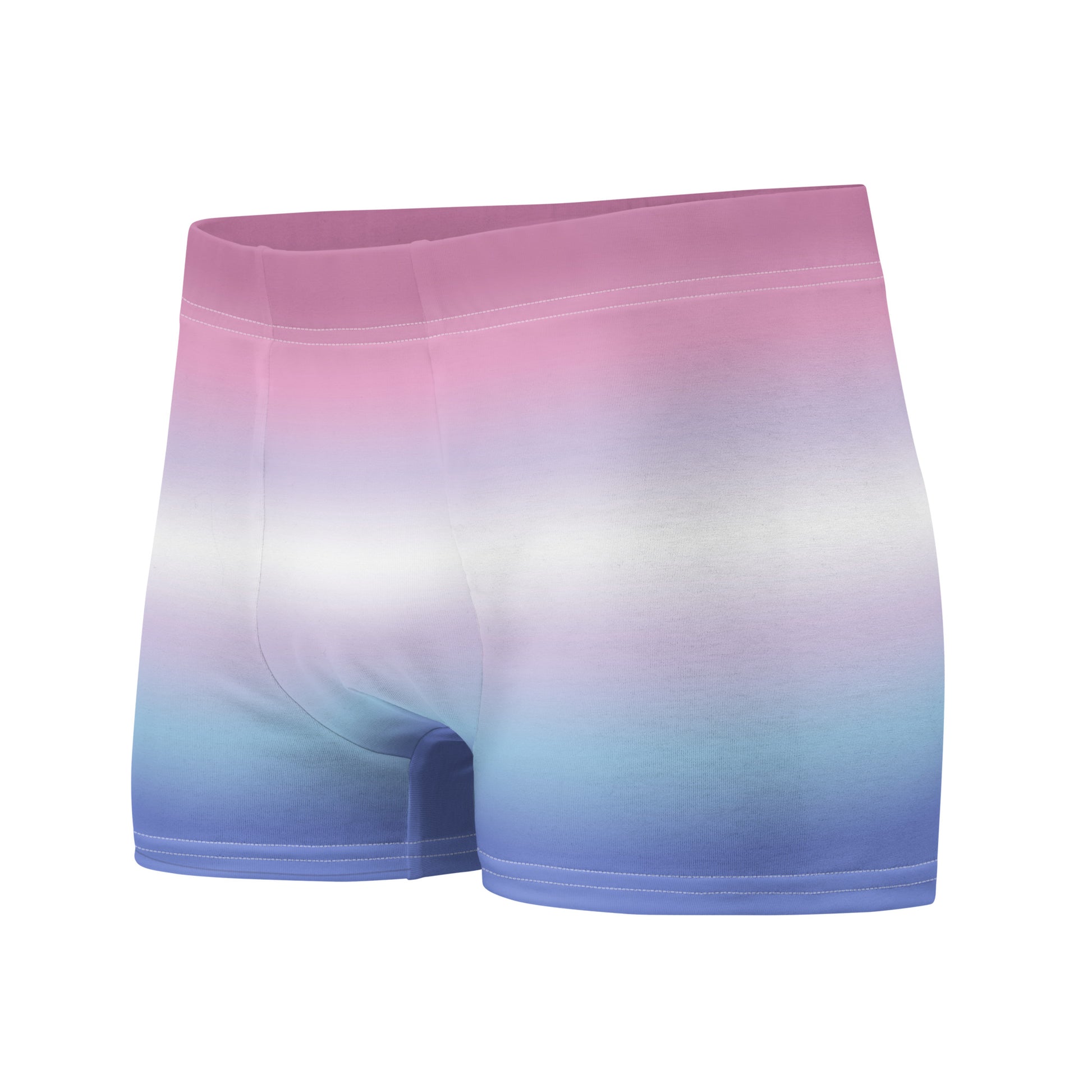 Bigender Pride Boxer Briefs Underwear in Ombre all-over-print-boxer-briefs-white-left-front-655d1fab52b58