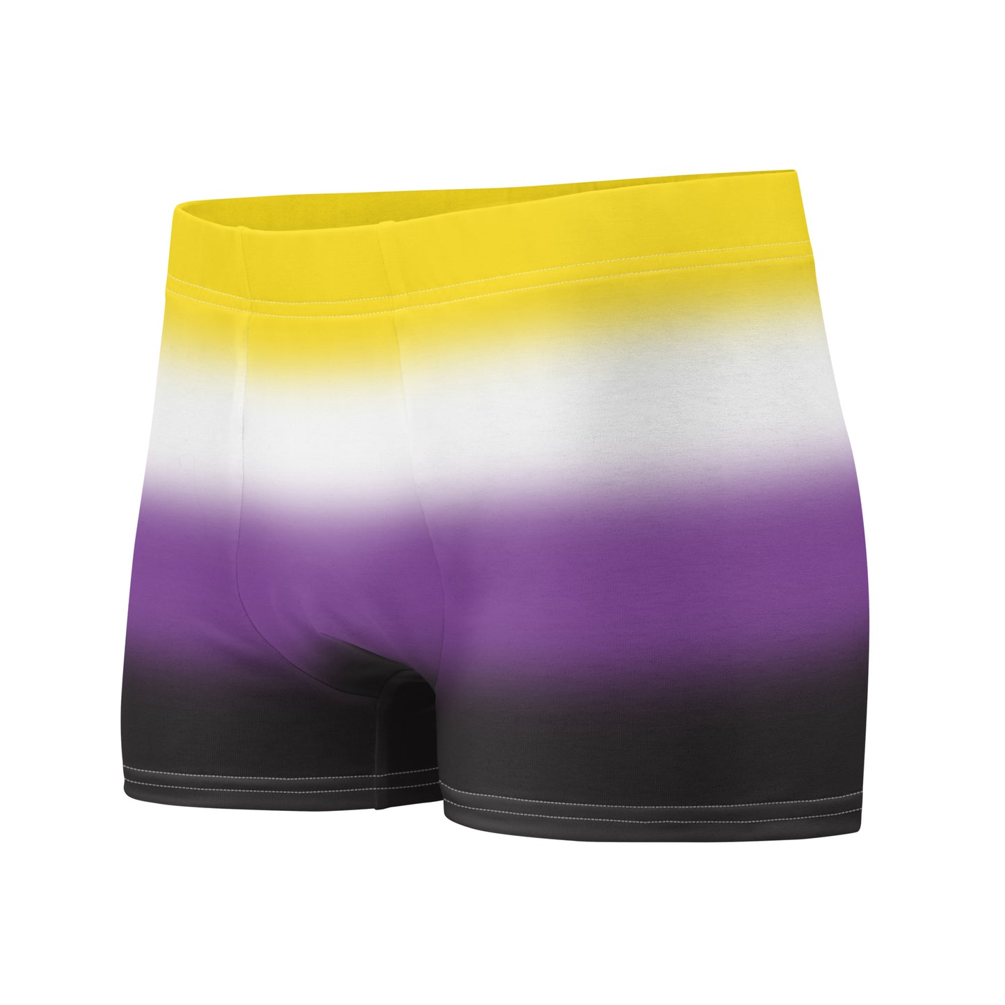 Nonbinary Enby Pride Boxer Briefs Underwear in Ombre all-over-print-boxer-briefs-white-left-front-655d20c0db179