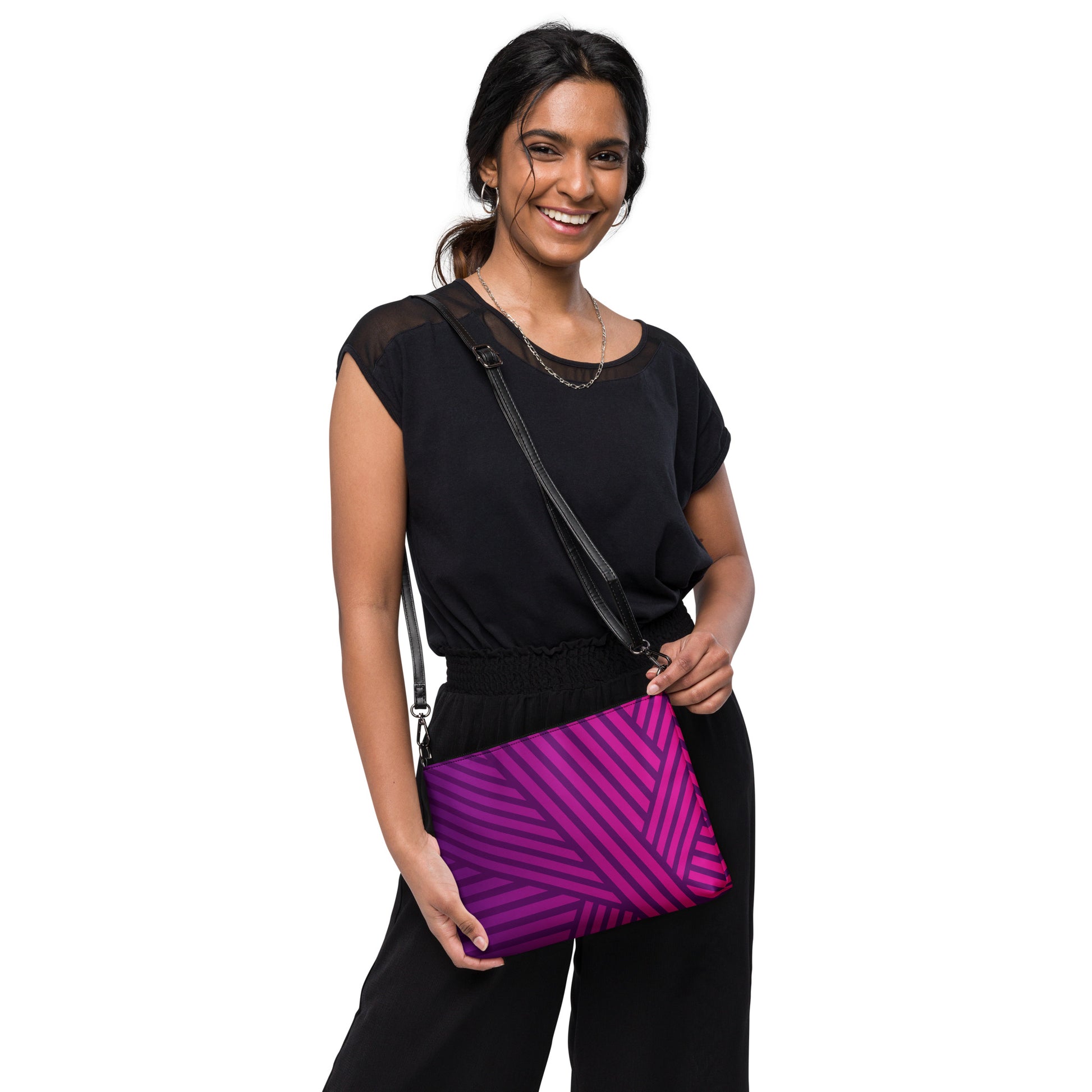 Night on the Town Purse Handbag all-over-print-crossbody-bag-black-back-668d8dffb3a0b