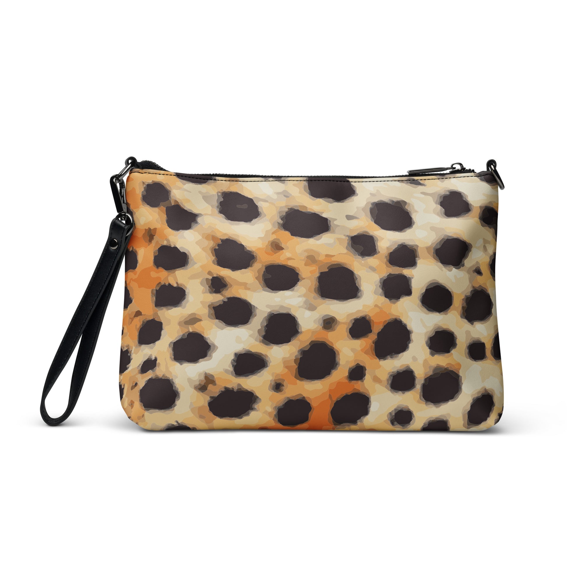 Abstract Cheetah Print Purse Handbag all-over-print-crossbody-bag-black-back-668d9a6ebaf17