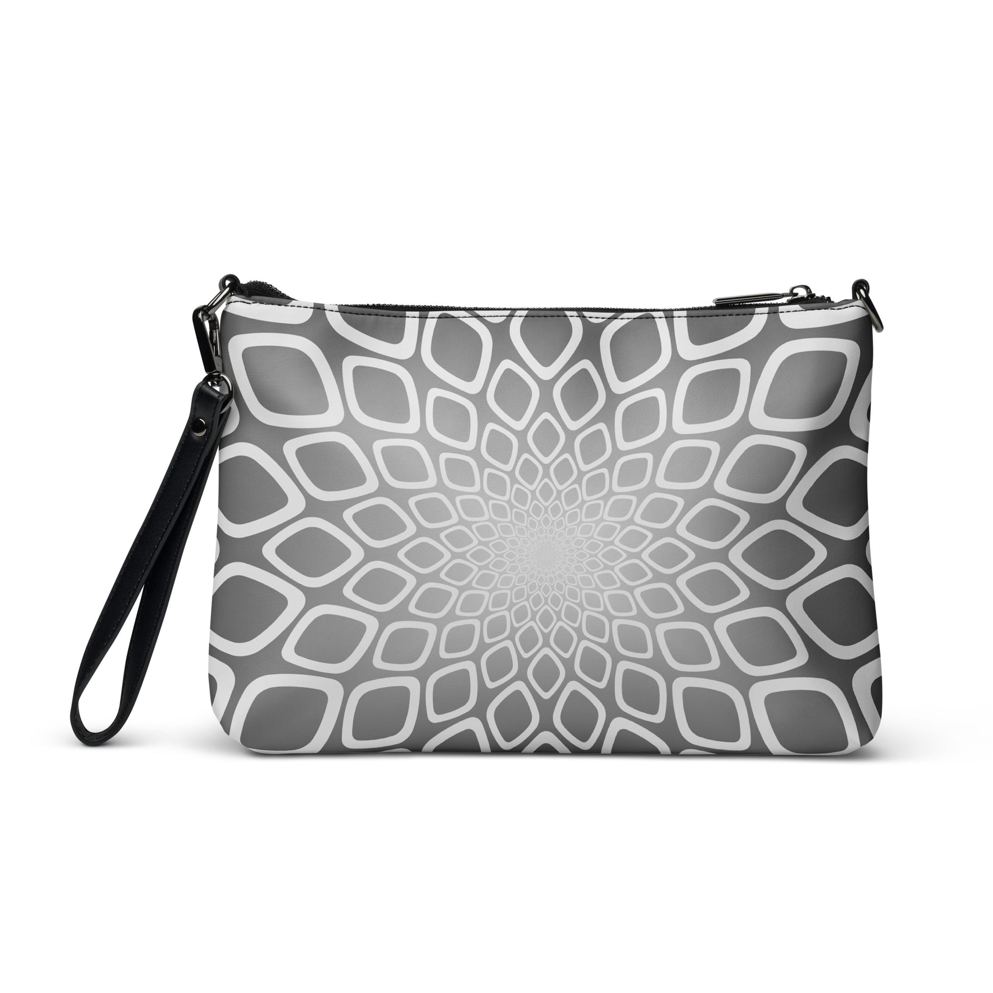 Grey Mandala Purse Handbag all-over-print-crossbody-bag-black-back-668d9cc030cb8