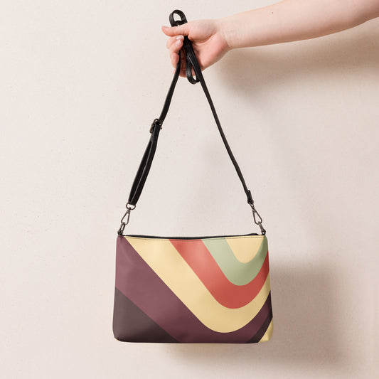 Modern Abstract Waves Handbag all-over-print-crossbody-bag-black-back-668da0694dee0 Handbag