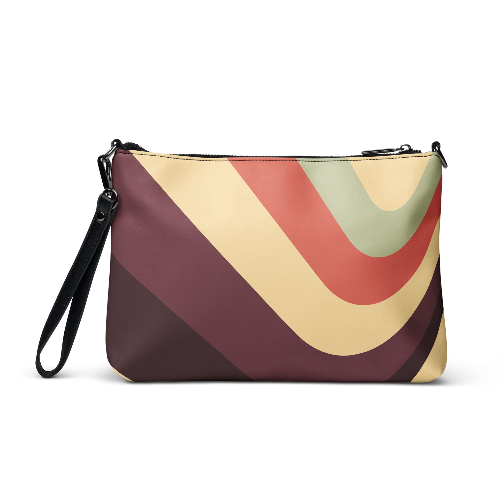 Modern Abstract Waves Handbag all-over-print-crossbody-bag-black-back-668da0694e4cd