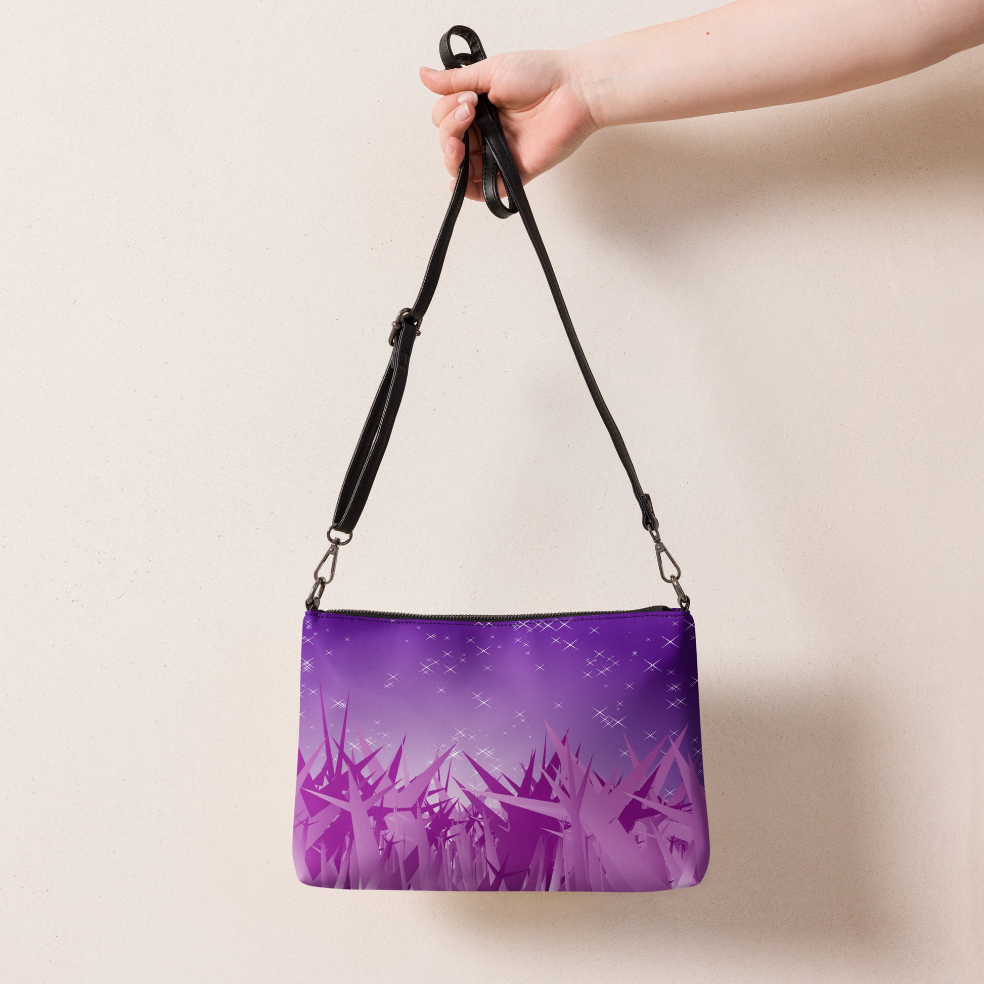 Stars at Night Purse Handbag all-over-print-crossbody-bag-black-back-668da21d25f89