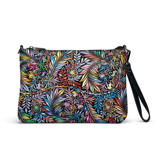 Rainbow Jungle Purse Handbag Default Title all-over-print-crossbody-bag-black-front-668d8cfa1cde4