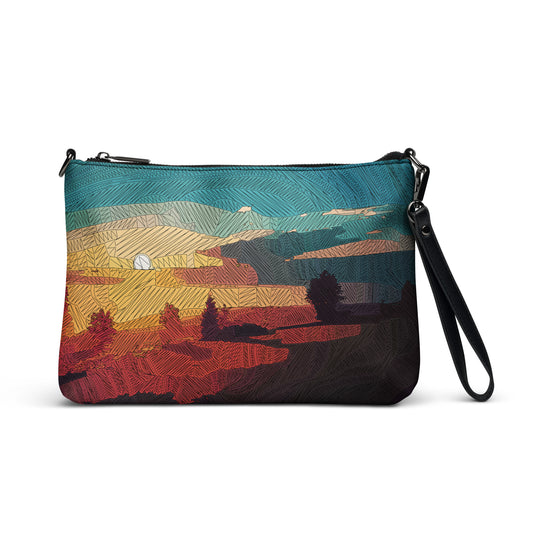 Southwest Sunset Purse Handbag Default Title all-over-print-crossbody-bag-black-front-668d95634260a