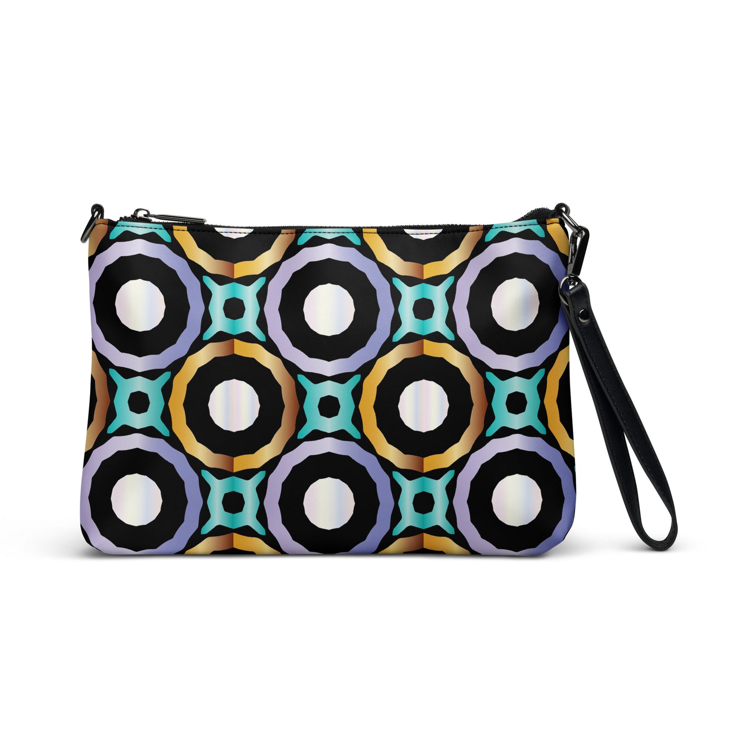 Kaleidoscope of Circles Purse Handbag Default Title all-over-print-crossbody-bag-black-front-668d999a582e8