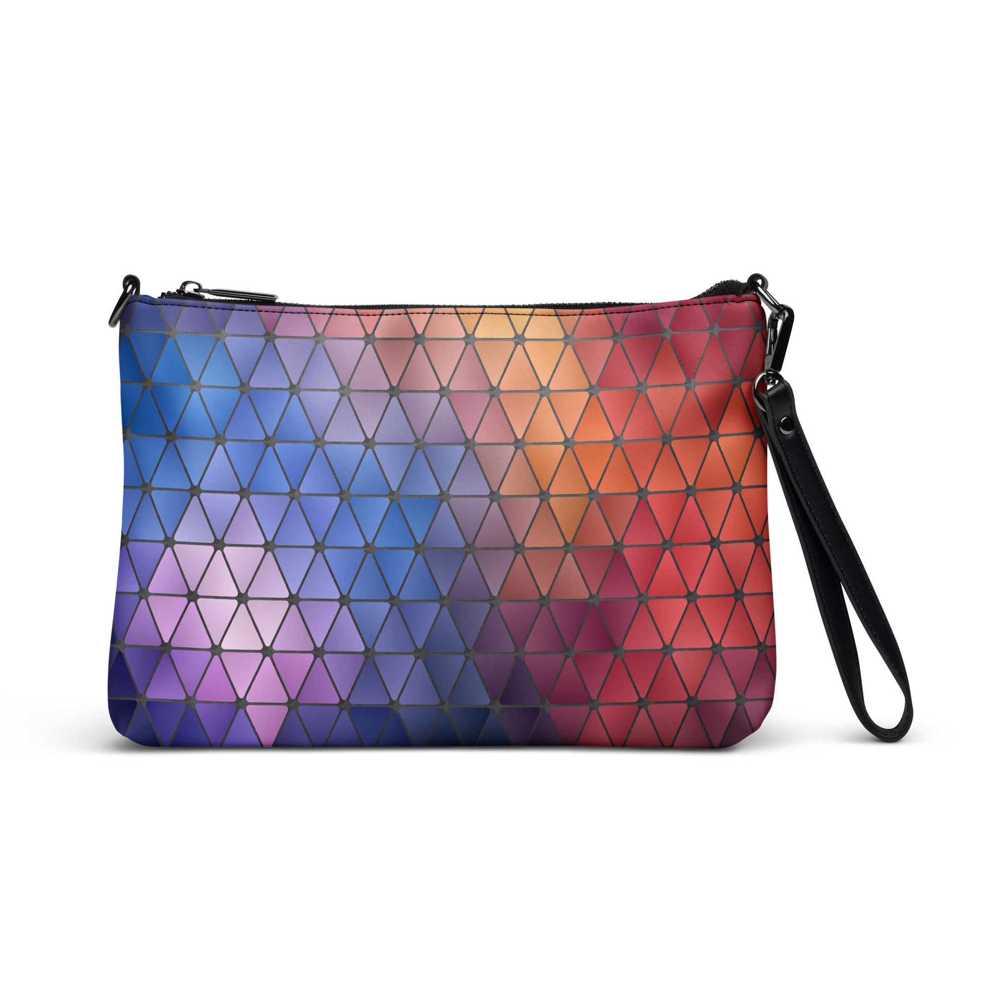 Abstract Stained Glass Purse Handbag Default Title all-over-print-crossbody-bag-black-front-668d9f19887ec