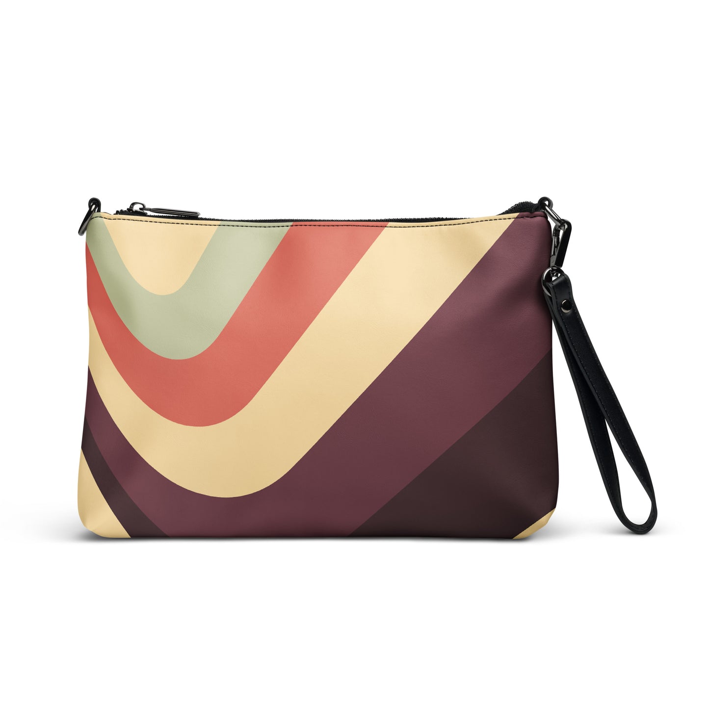 Modern Abstract Waves Handbag Default Title all-over-print-crossbody-bag-black-front-668da0694c6e1