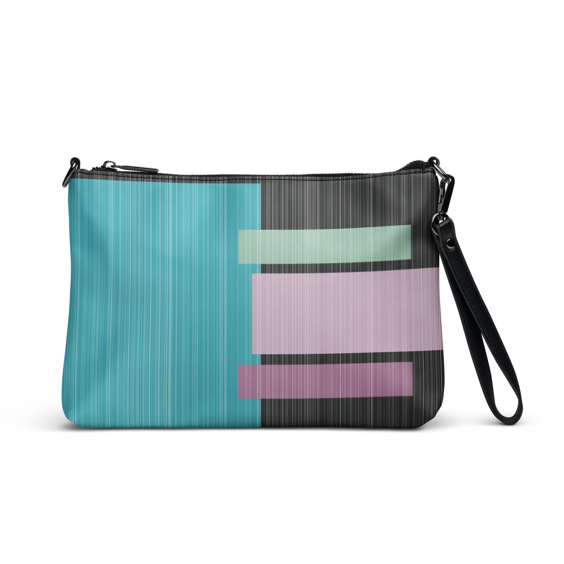 Modern Abstract Lines Purse Handbag Default Title all-over-print-crossbody-bag-black-front-668da0be738c3