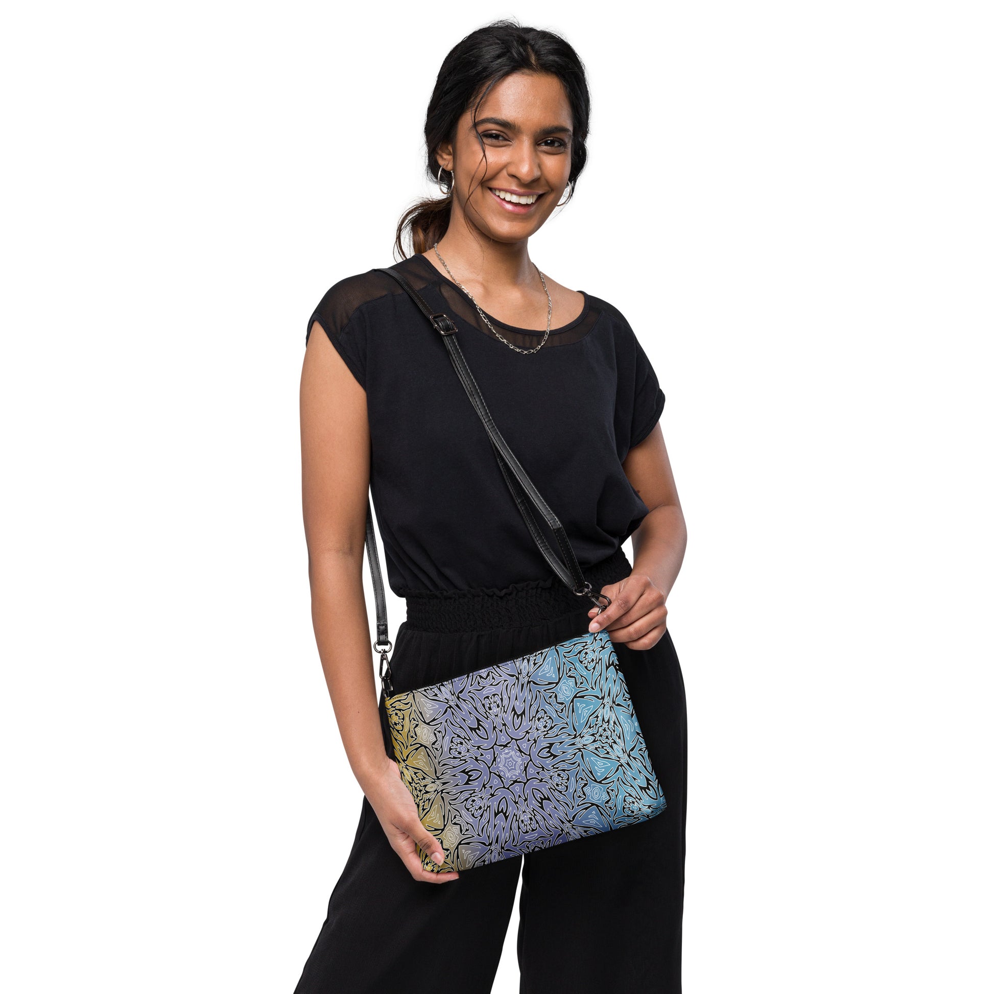 Midnight Dreams Purse Handbag all-over-print-crossbody-bag-black-front-668da1be3d667