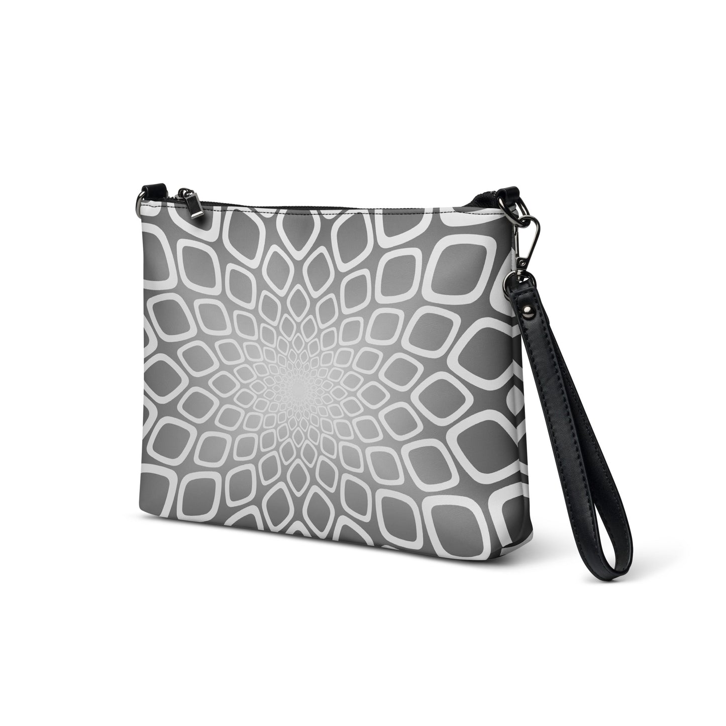 Grey Mandala Purse Handbag all-over-print-crossbody-bag-black-left-front-668d9cc030af2