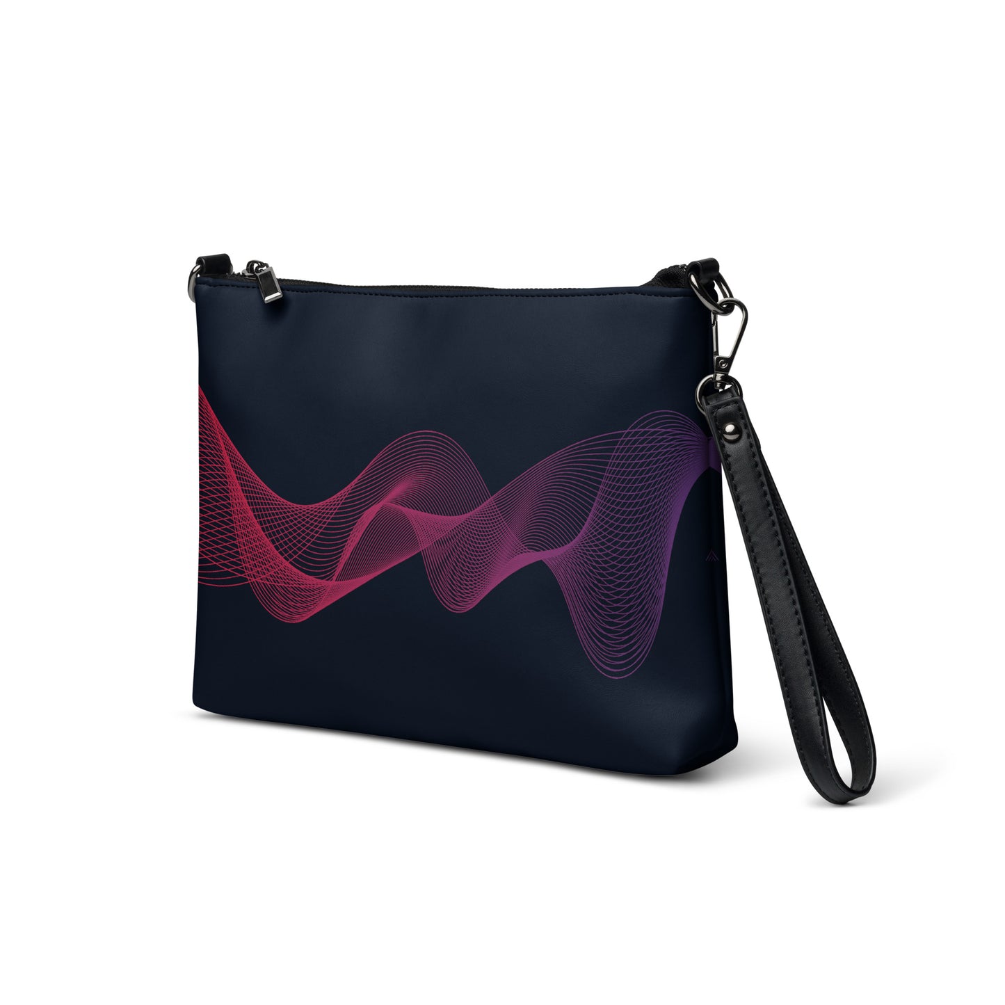 Dancing Waves Purse Handbag all-over-print-crossbody-bag-black-left-front-668da30493a27